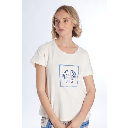 Comme Ca  Ecru / Blauw