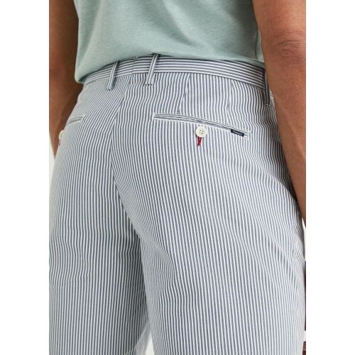 Hackett  Wit / Middenblauw heren (HACKETT BERMUDA - HM801193 SMP STRIPE) - Di Classe (Sluis)