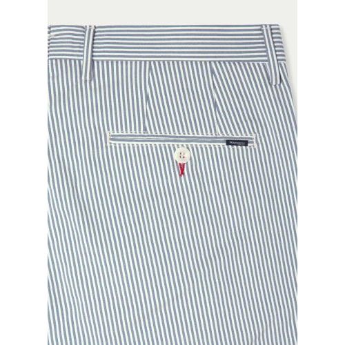 Hackett  Wit / Middenblauw heren (HACKETT BERMUDA - HM801193 SMP STRIPE) - Di Classe (Sluis)
