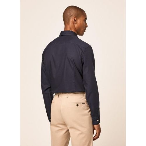 Hackett  Bruin / Roos heren (HACKETT HEMD - HM309157 navy) - Di Classe (Sluis)