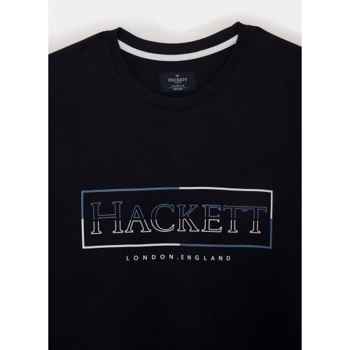 Hackett  Bruin / Roos heren (HACKETT T.SHIRT - HM 500538  NAVY) - Di Classe (Sluis)