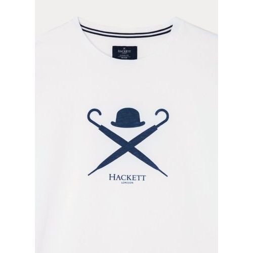 Hackett  Wit heren (HACKETT T-SHIRT - HM500627 800) - Di Classe (Sluis)