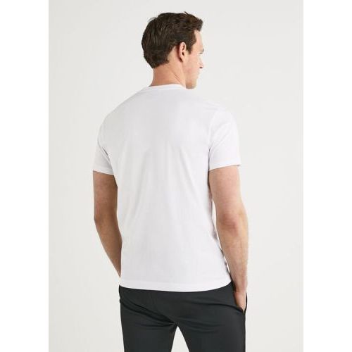 Hackett  Wit heren (HACKETT T.SHIRT LOGO - HM500661 800 WHITE) - Di Classe (Sluis)