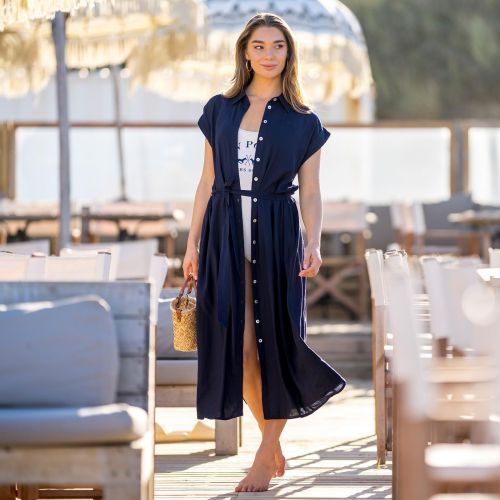 HV Polo  Navy dames (HV POLO DRESS - HVS LOVISA NAVY) - Di Classe (Sluis)