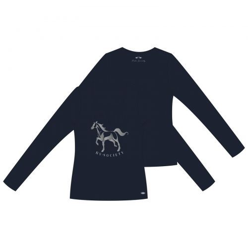 HV Polo  Bruin / Roos dames (HV POLO   T-SHIRT - DEWI NAVY) - Di Classe (Sluis)