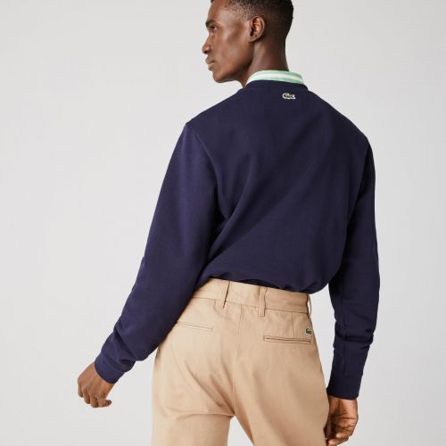 Lacoste  Bruin / Roos heren (LACOSTE  SWEATER - SH0065  NAVY) - Di Classe (Sluis)