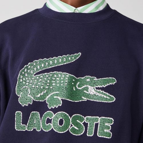 Lacoste  Bruin / Roos heren (LACOSTE  SWEATER - SH0065  NAVY) - Di Classe (Sluis)