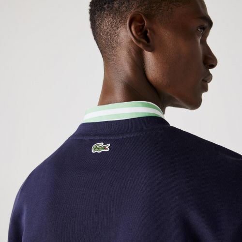 Lacoste  Bruin / Roos heren (LACOSTE  SWEATER - SH0065  NAVY) - Di Classe (Sluis)
