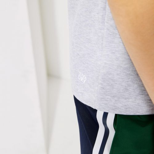 Lacoste  Grijs heren (LACOSTE  T.SHIRT - TH2042 GRIJS/ NAVY) - Di Classe (Sluis)
