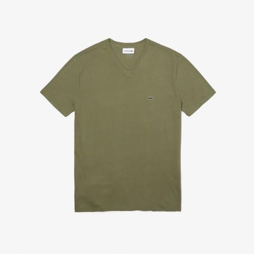 Lacoste  Oranje heren (LACOSTE  T.SHIRT - TH6710  KAKHI) - Di Classe (Sluis)