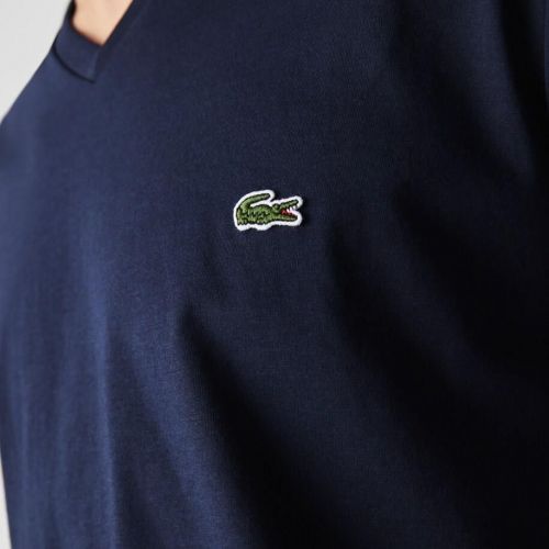 Lacoste  Bruin / Roos heren (LACOSTE  T.SHIRT - TH6710  NAVY) - Di Classe (Sluis)