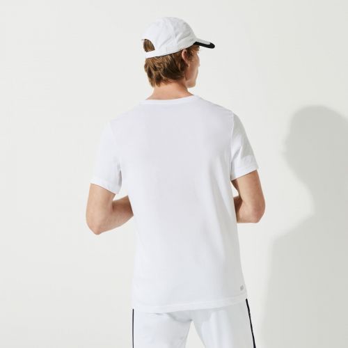 Lacoste  Wit heren (LACOSTE  T.SHIRT - TH2042  WHITE / NAVY) - Di Classe (Sluis)