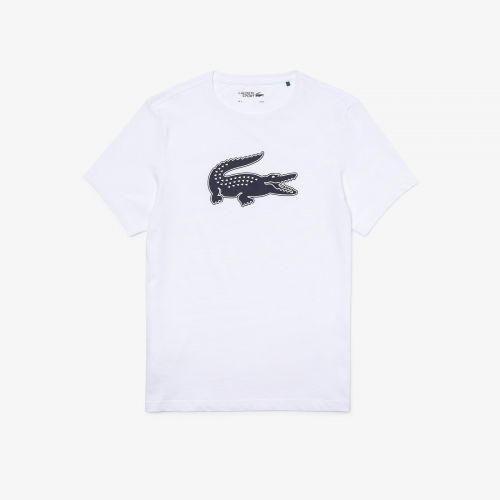 Lacoste  Wit heren (LACOSTE  T.SHIRT - TH2042  WHITE / NAVY) - Di Classe (Sluis)