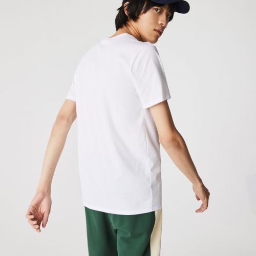 Lacoste  Wit heren (LACOSTE  T.SHIRT - TH6710  WHITE ) - Di Classe (Sluis)