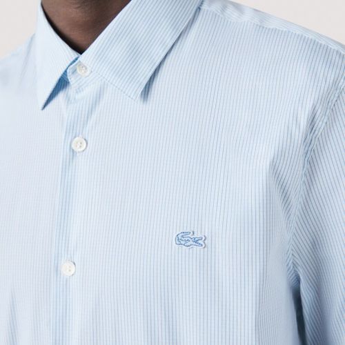 Lacoste  Wit / Lichtblauw heren (LACOSTE WOVEN SHIRT  - CH0205-23 F6Z) - Di Classe (Sluis)