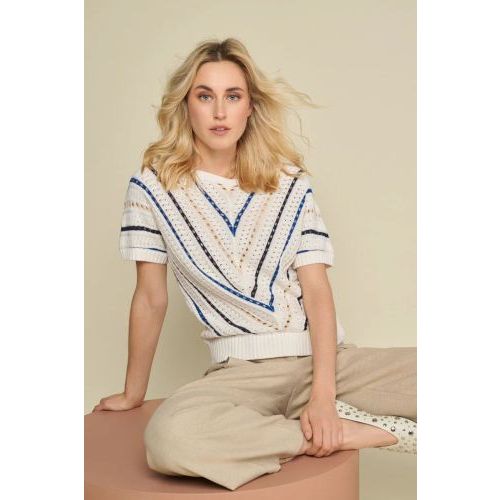 Marie Mero  Ecru / Beige / Blauw