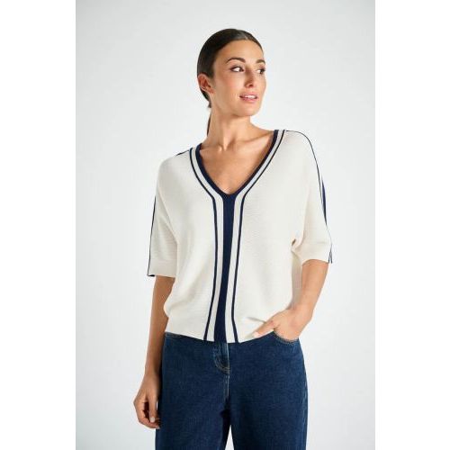 Marie Mero  Ecru / Navy