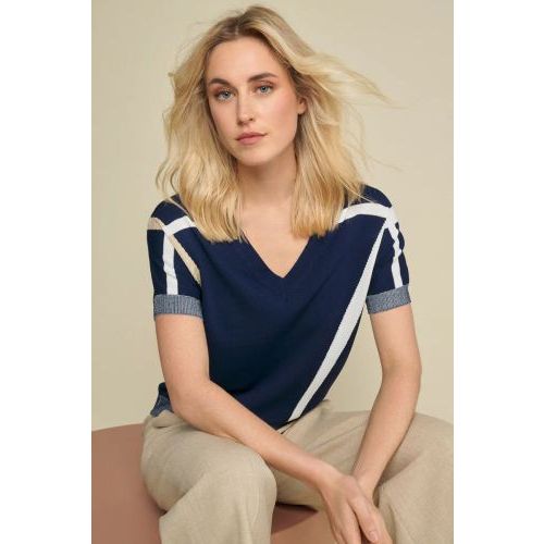 Marie Mero  Navy/White