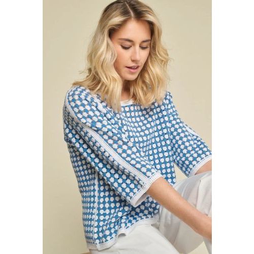 Marie Mero  Wit / Middenblauw