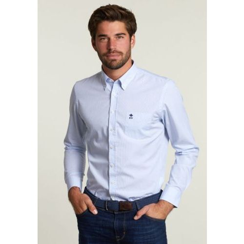 River Woods  Wit / Lichtblauw heren (RIVER WOODS HEMD - RM22S-C8860 W20202 ) - Di Classe (Sluis)