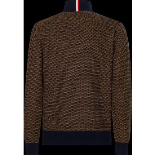 Tommy Hilfiger  Navy / Camel heren (TOMMY HILFIGER PULL - MW0MW28041 0GY) - Di Classe (Sluis)
