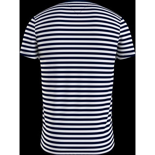 Tommy Hilfiger  Navy/White heren (TOMMY HILFIGER T.SHIRT - MW0MW 10800 0A6) - Di Classe (Sluis)