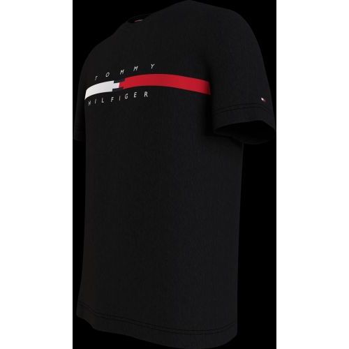 Tommy Hilfiger  Zwart / Cobalt heren (TOMMY HILFIGER T.SHIRT - MW0MW 16572 BDS) - Di Classe (Sluis)