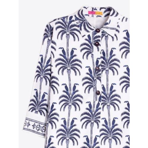 Vilagallo  Wit/Navy dames (VILAGALLO KLEED - 33589 WIT NAVY) - Di Classe (Sluis)