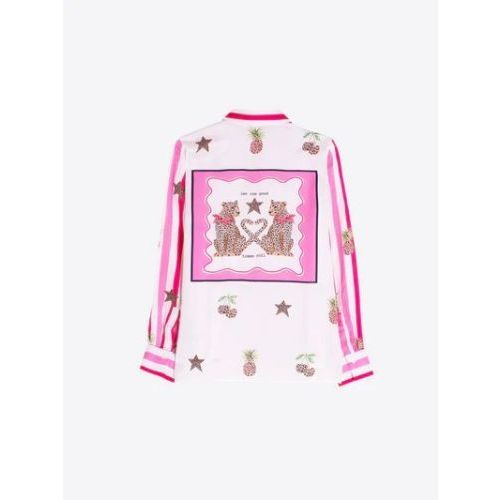 Vilagallo  Ecru - Roze dames (VILAGALLO SHIRT - 33641 ECRU ROOS) - Di Classe (Sluis)