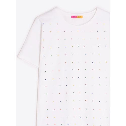 Vilagallo  Ecru/Multi dames (VILAGALLO T-SHIRT - 33227 ECRU) - Di Classe (Sluis)